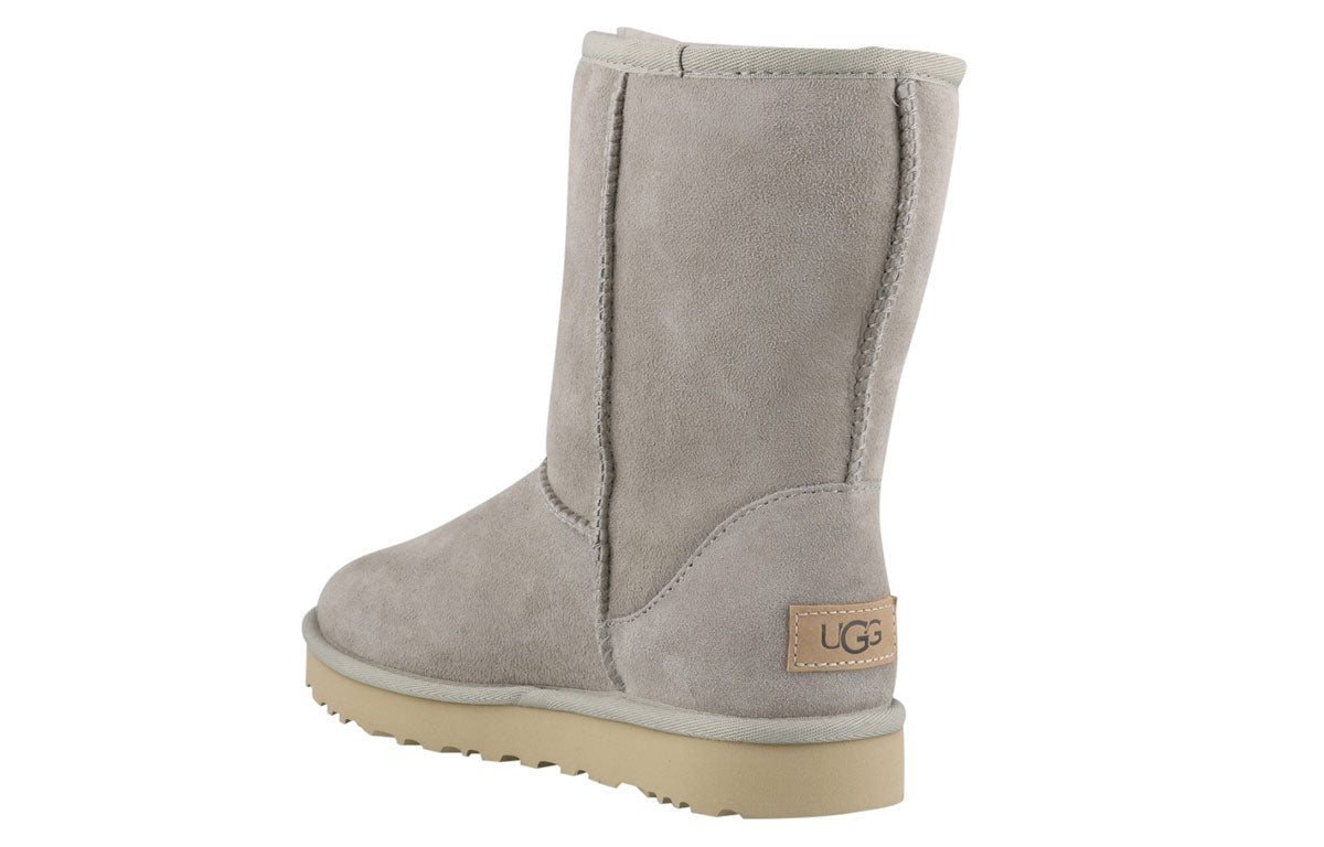 (WMNS) UGG Classic Short II Fleece Lined Gray White 1016223-GOA