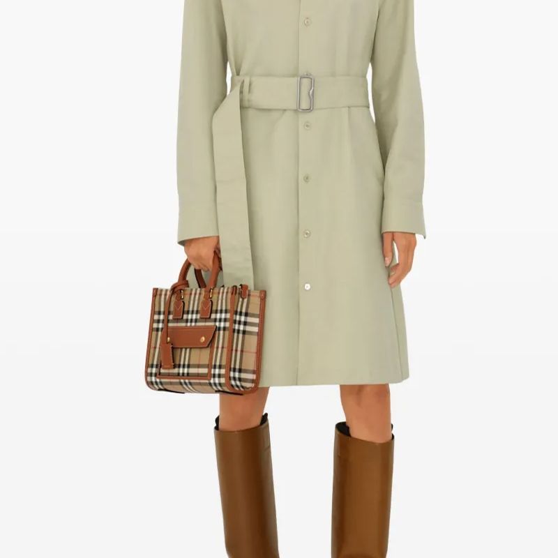 (WMNS) Burberry 26 Mini Freya Tote 'Archive Beige Briar Brown' 81097931