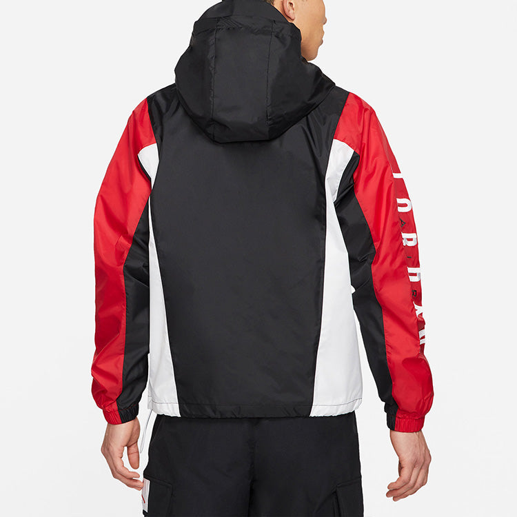 Air Jordan MENS Jumpman Multicolor Basketball Hooded Jacket Black/Red CV2241-010