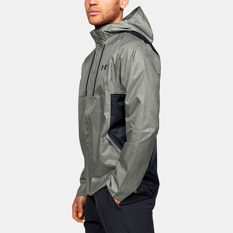 Men's Under Armour Cloudburst Shell Training Sports Jacket Green 1350950-388