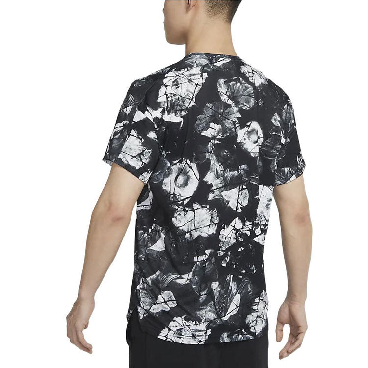 Men's Nike Pro Dri-FIT Color Block Printing Short Sleeve Black T-Shirt DQ5422-010