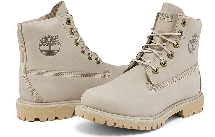 (WMNS) Timberland Paninara Collarless 6 Inch Wide Fit Waterproof Boots 'Light Grey Nubuck' A2M2SW