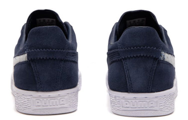 PUMA Suede Ripped Denim Blue Mens Lace Up Sneakers 369871-02