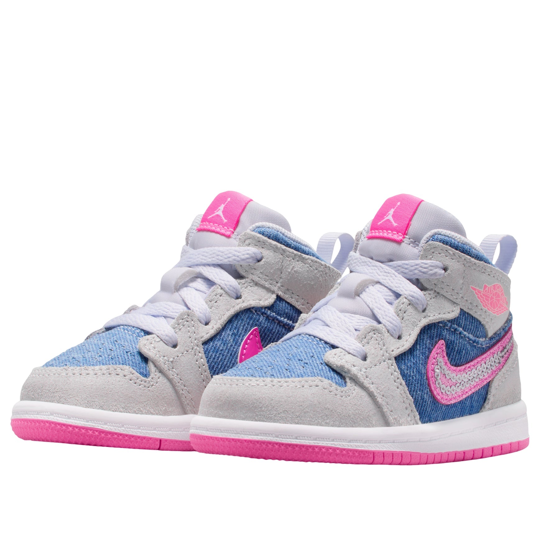 (TD) Air Jordan 1 Mid SE 'Denim Sequin' HQ2000-400