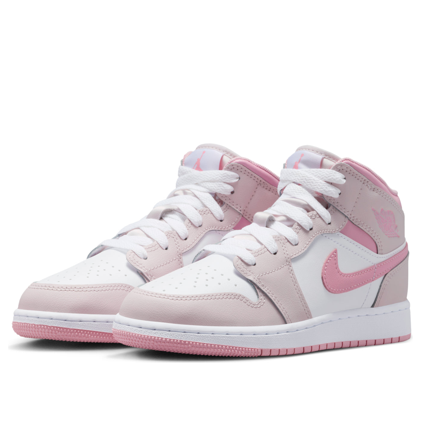(GS) Air Jordan 1 Mid 'Pearl Pink White' DQ8423-600
