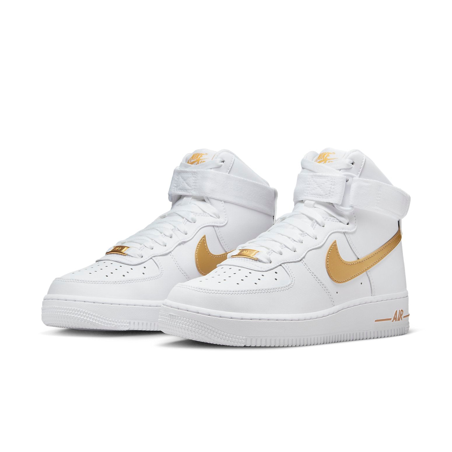 (WMNS) Nike Air Force 1 High 'White Metallic Gold' DD9624-103