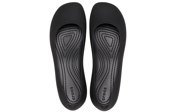 (WMNS) Crocs Brooklyn Flats 'Black' 209384-001