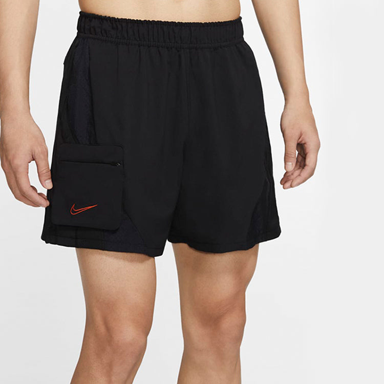 Nike Dri-FIT Quick Dry Training Shorts Black 'Black Red' CU5019-010