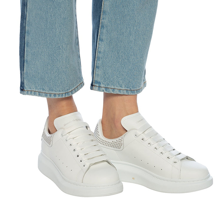 (WMNS) Alexander McQueen Oversized Sneaker 'White Silver' 611696WHQYW9071