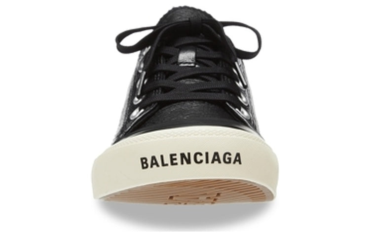 (WMNS) Balenciaga Paris Low Top Sneakers 'Black Leather and White Rubber' 688757W3RCB1090