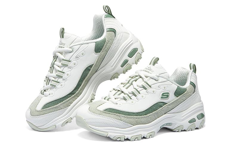 (WMNS) Skechers DLITES 1.0 'White Light Green' 896276-WMNT