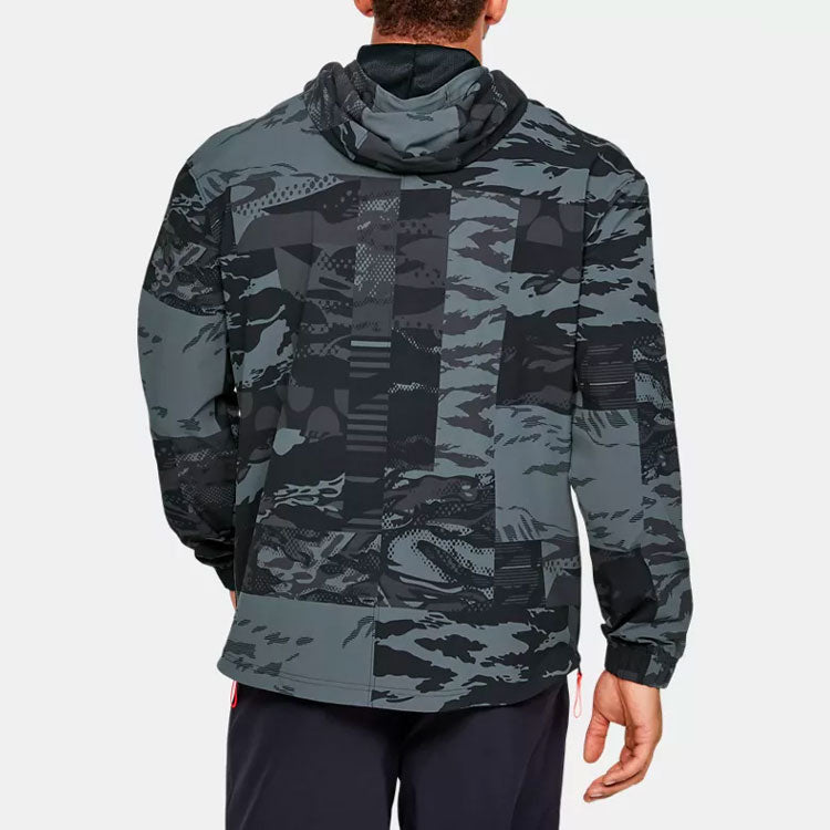 Men's Under Armour Moments Casual Sports Protection Hooded Jacket Black 1351337-001