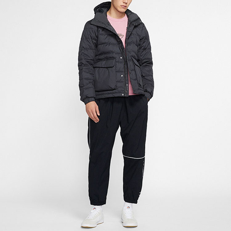 Nike SB Skateboard Stay Warm Windproof Casual Sports hooded down Jacket Black 693335-011