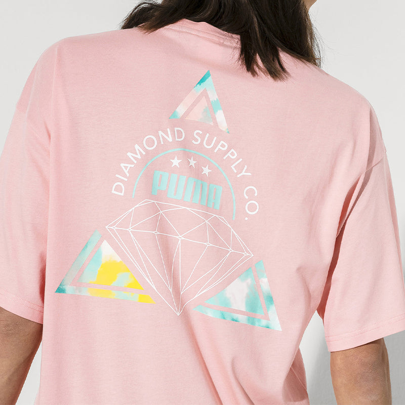 PUMA Alphabet Printing Short Sleeve Pink 578232-19