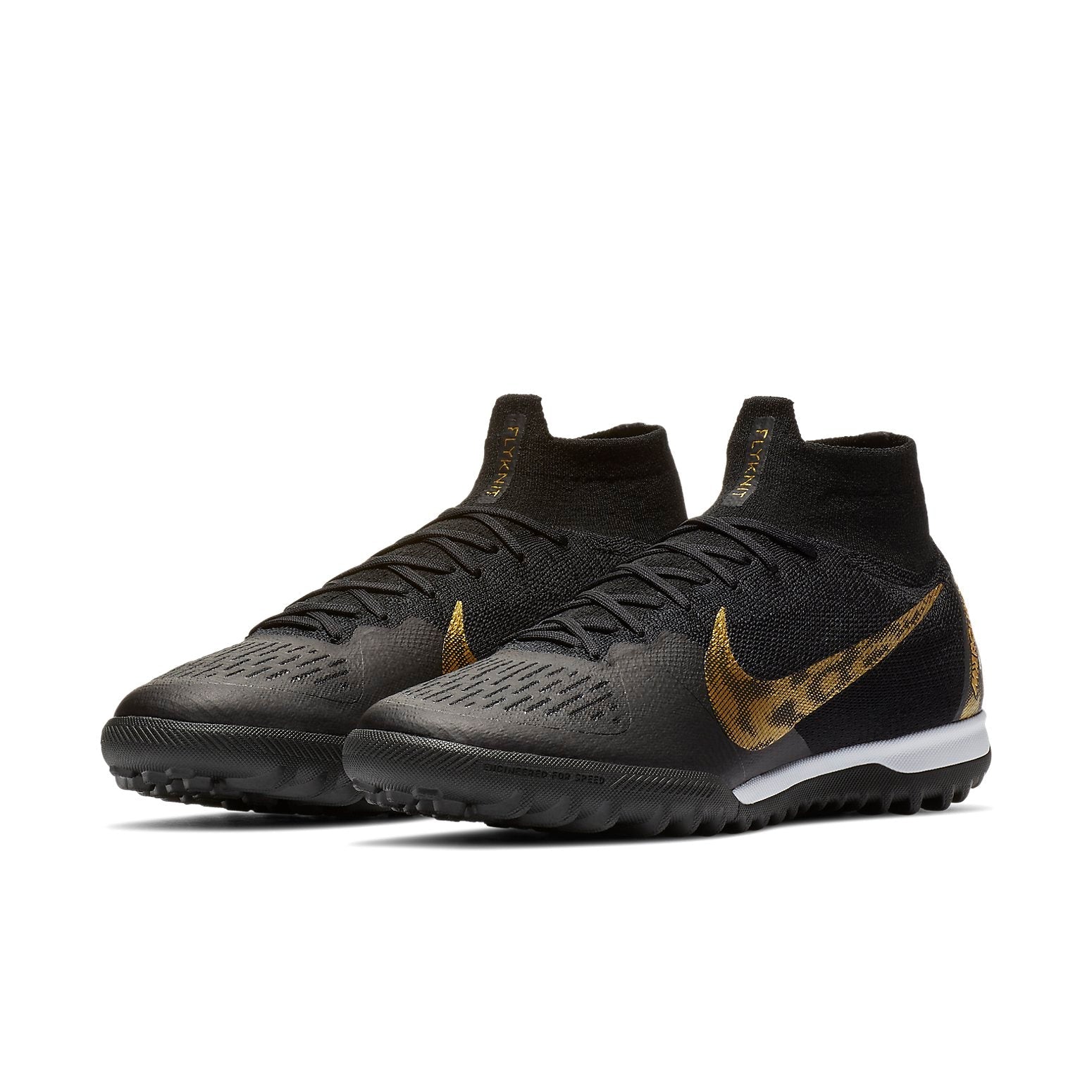 Nike Mercurial SuperflyX 6 Elite TF Turf 'Black Gold' AH7374-077