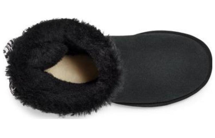 (WMNS) UGG Checkered Bow Snow Boots 'Black' 1138131-BLK