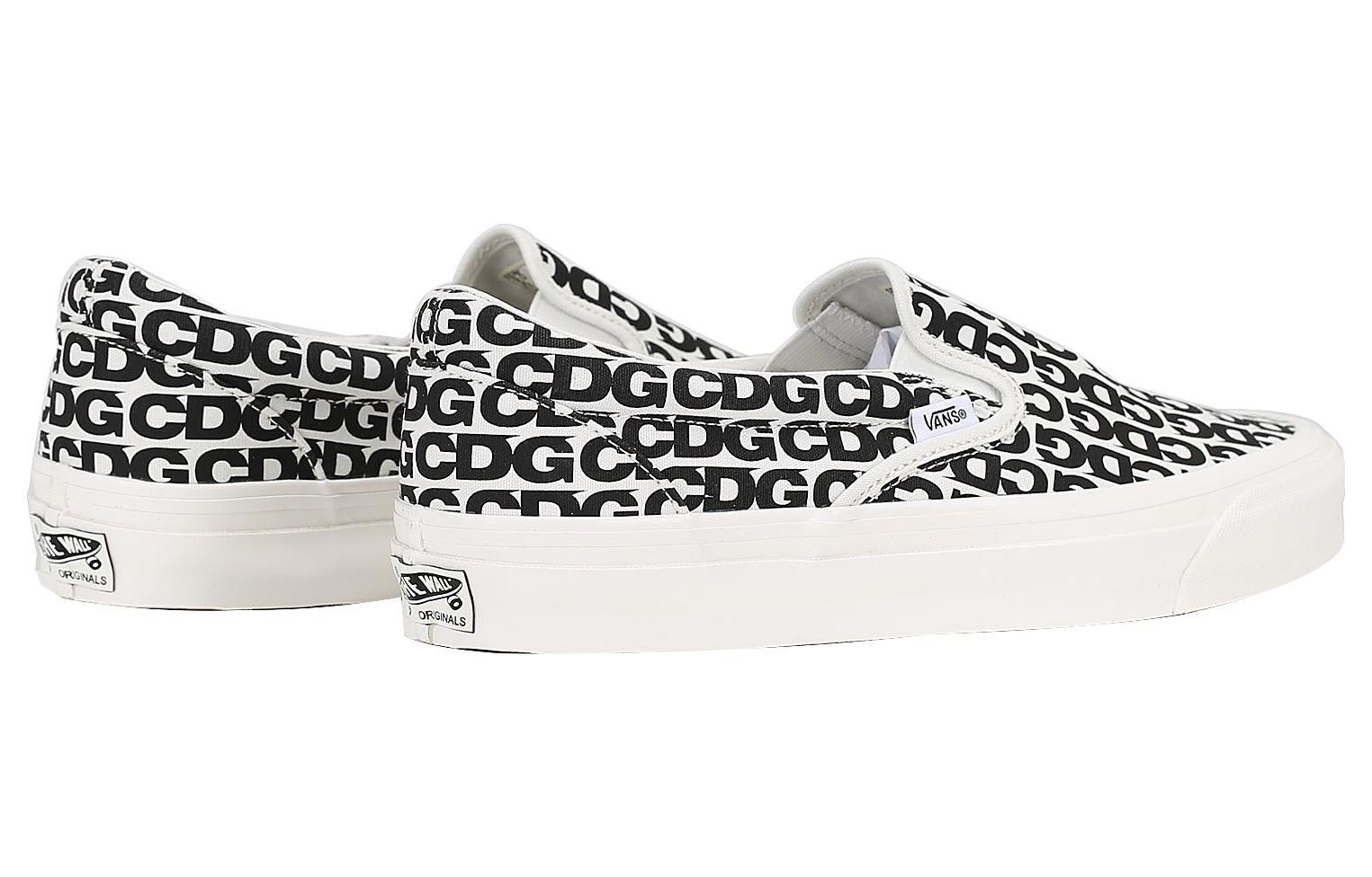 Vans COMME des GARCONS x OG Classic Slip-On 'CDG Print - Blanc De Blanc' VN0A32QNUY6