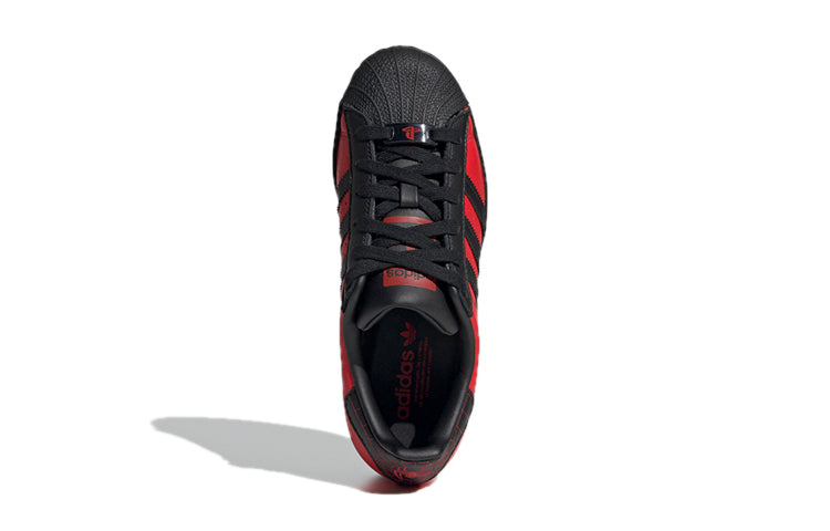 (GS) adidas Originals Superstar Shoes 'Red Black' GV7129