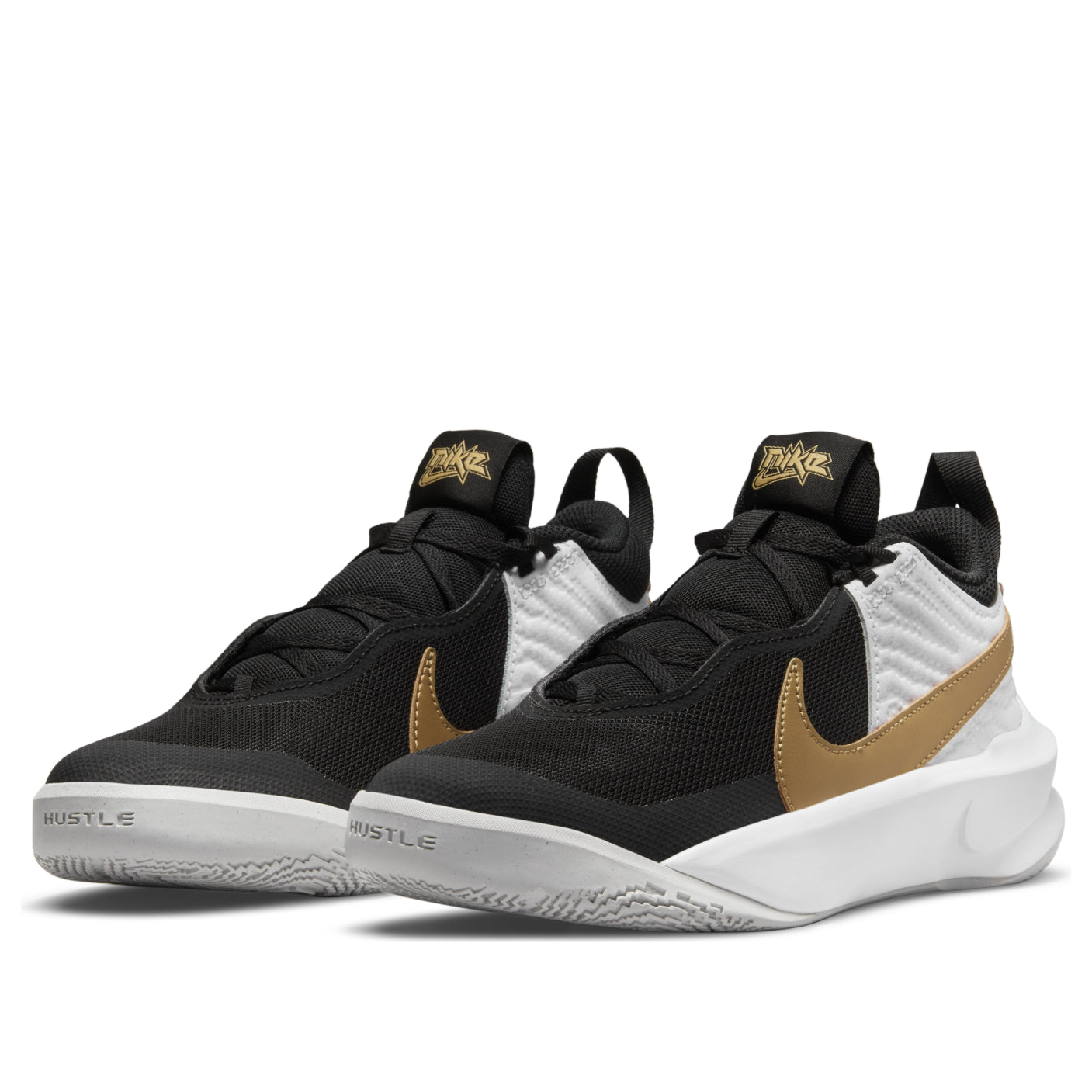 (GS) Nike Team Hustle D10 'Black Metallic Gold' CW6735-002