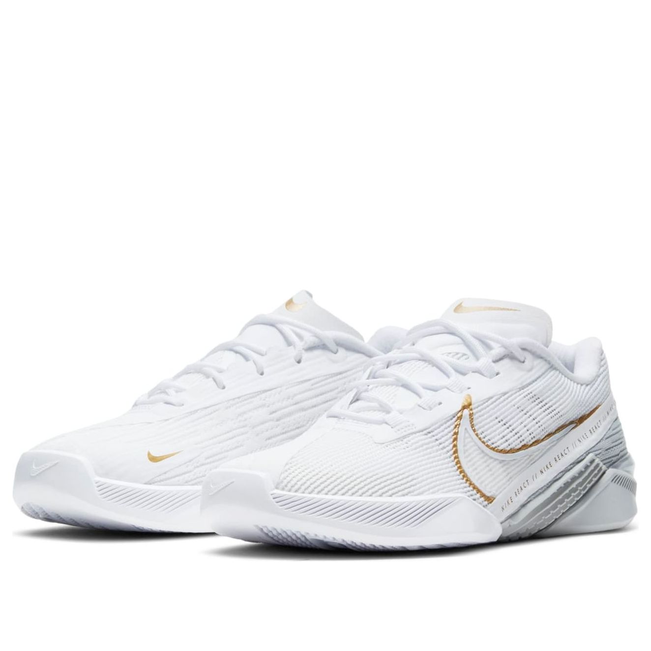 (WMNS) Nike React Metcon Turbo 'White Metallic Gold' CT1249-100