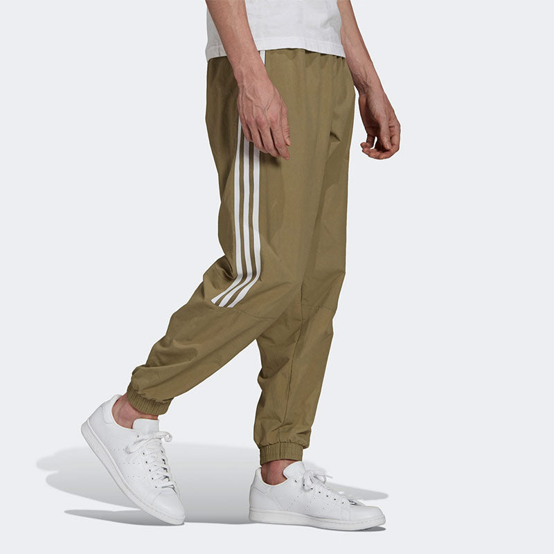 Men's adidas originals Lock Up Tp Stripe Logo Woven Bundle Feet Sports Pants/Trousers/Joggers Autumn Green H41386