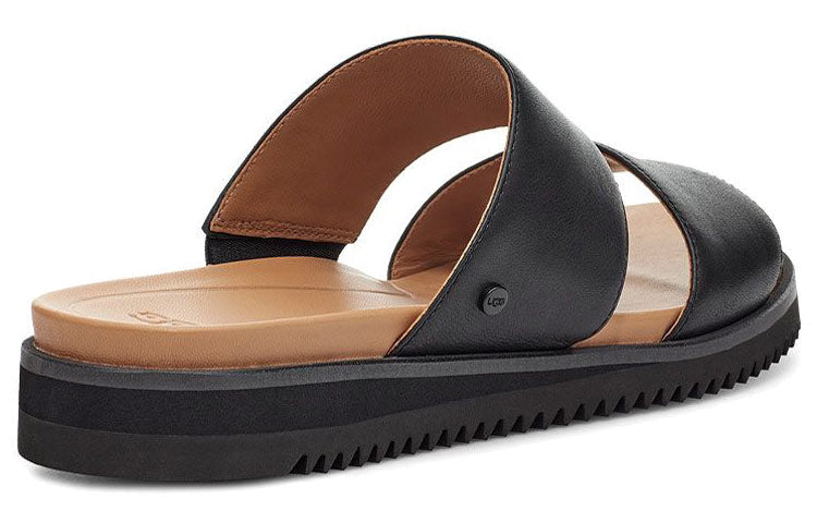 (WMNS) UGG Zyle Slide Soft Sole Cozy Flat Heel Black Sandals 1116371-BLK