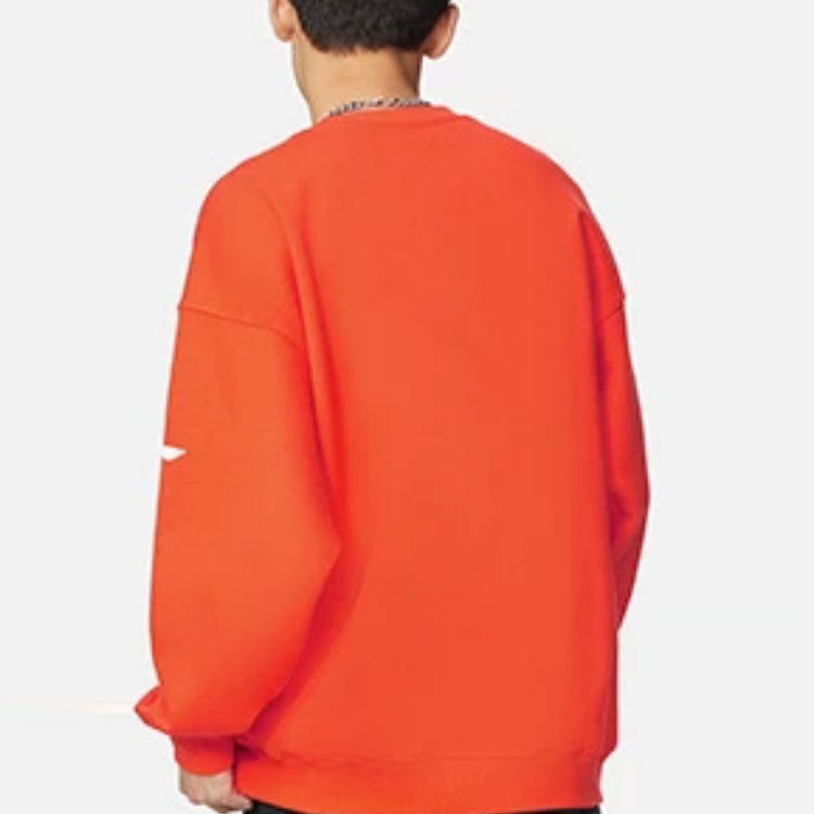 Li-Ning x Disney Crossover Sports Basketball Series Printing Loose Round Neck Pullover Orange AWDRH37-3