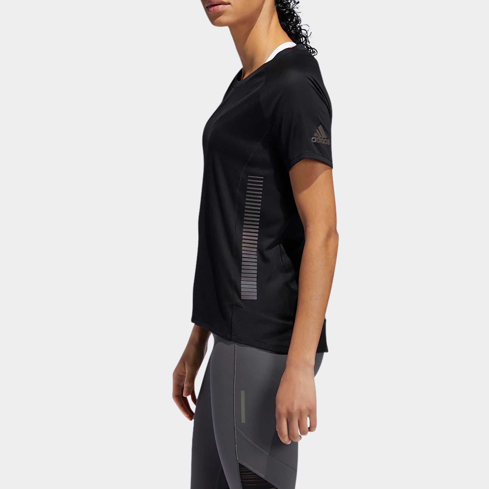 (WMNS) adidas 25/7 TEE RUNR Running Short Sleeve Black EI6301