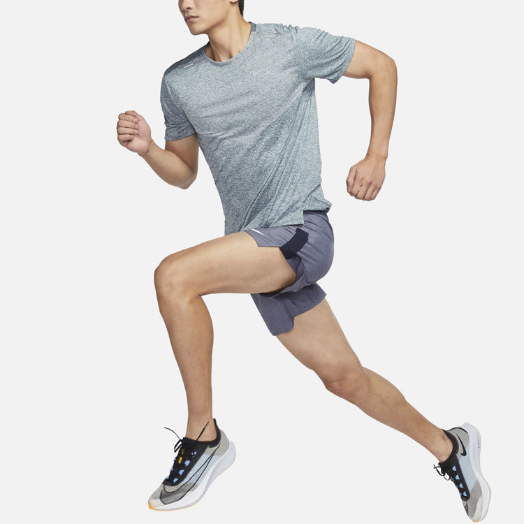 Nike Dri-fit Rise 365 Casual Sports Round Neck Short Sleeve Gray CZ9185-058
