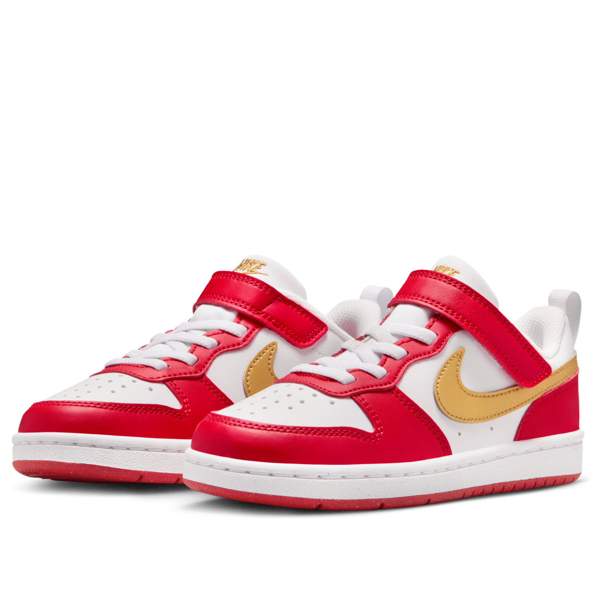 (PS) Nike Court Borough Low Recraft 'White Metallic Gold University Red' DV5457-137