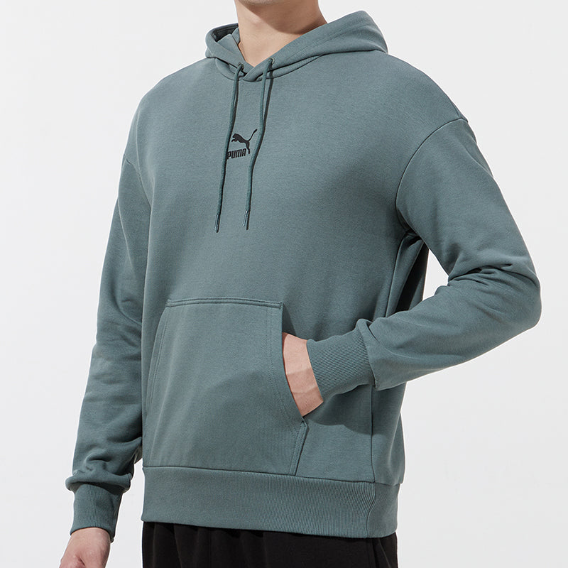 PUMA Classics Oversized Casual Sports Drawstring hooded Long Sleeves Green 533114-68