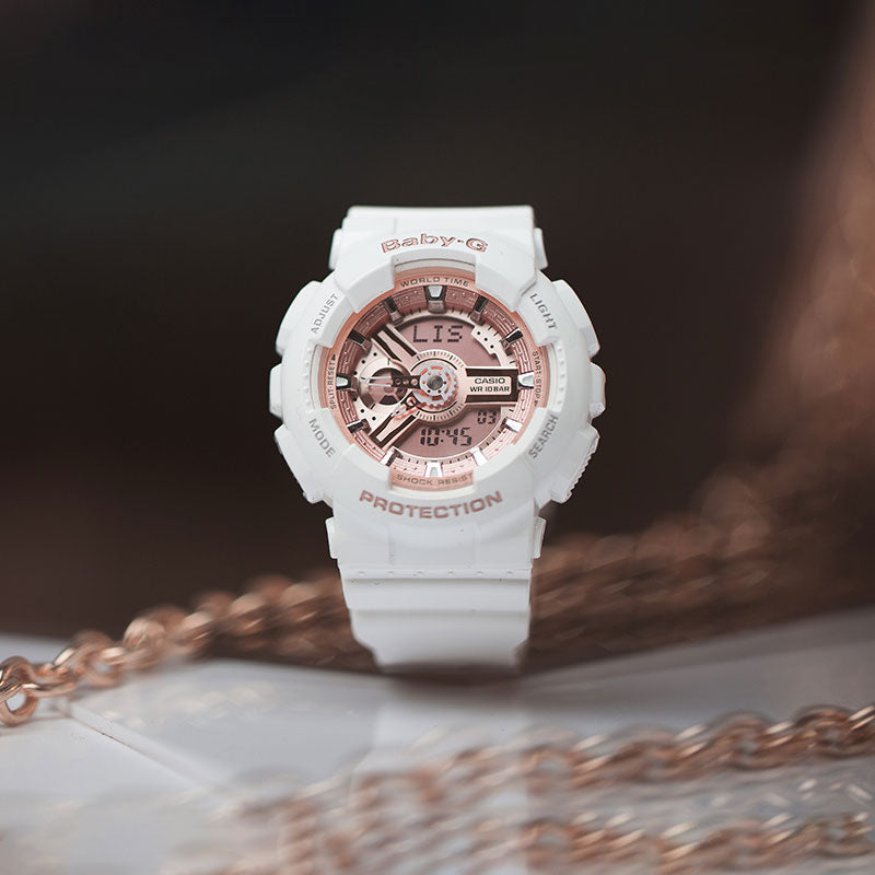 CASIO Baby-G 'White Pink' BA-110-7A1