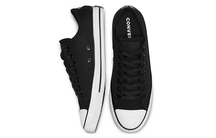 Converse Heavy Gauge Twill Chuck Taylor All Star Low Top 'Black White' 166240C