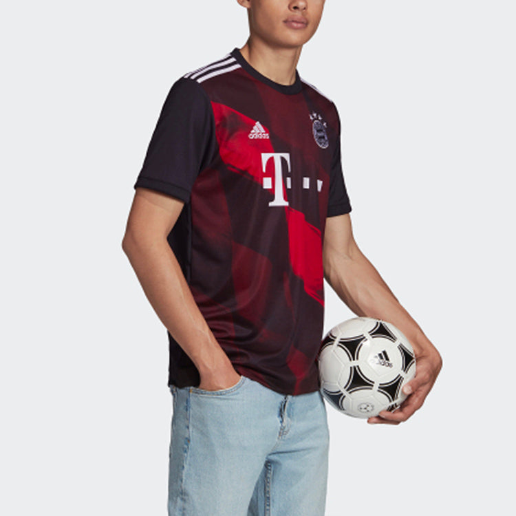 adidas Soccer/Football Sports Jersey Short Sleeve Bayern Munich Away Fan Edition Couple Style Black FN1949