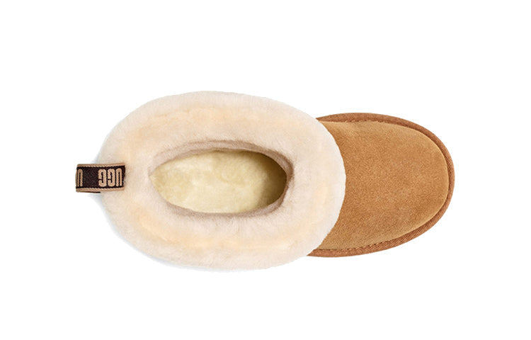 (PS) UGG Fluff Mini Quilted Fleece Lined Brown 1103612T-CHE