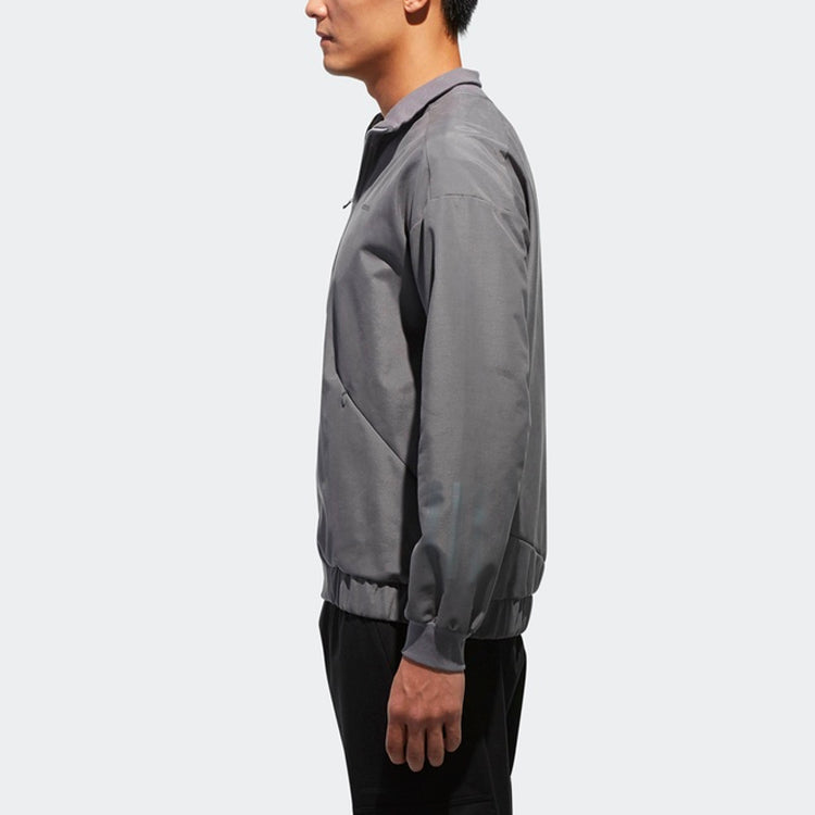 adidas neo M Ut Bmbr Jkt Casual Sports Zipper Stand Collar Long Sleeves Jacket Gray CV8988