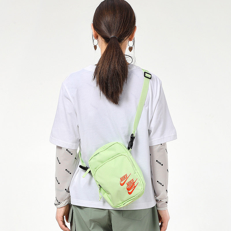 Nike Heritage Embroidered "Triple Logo" Sling Bag 'Light Lime Green' DH3080-383