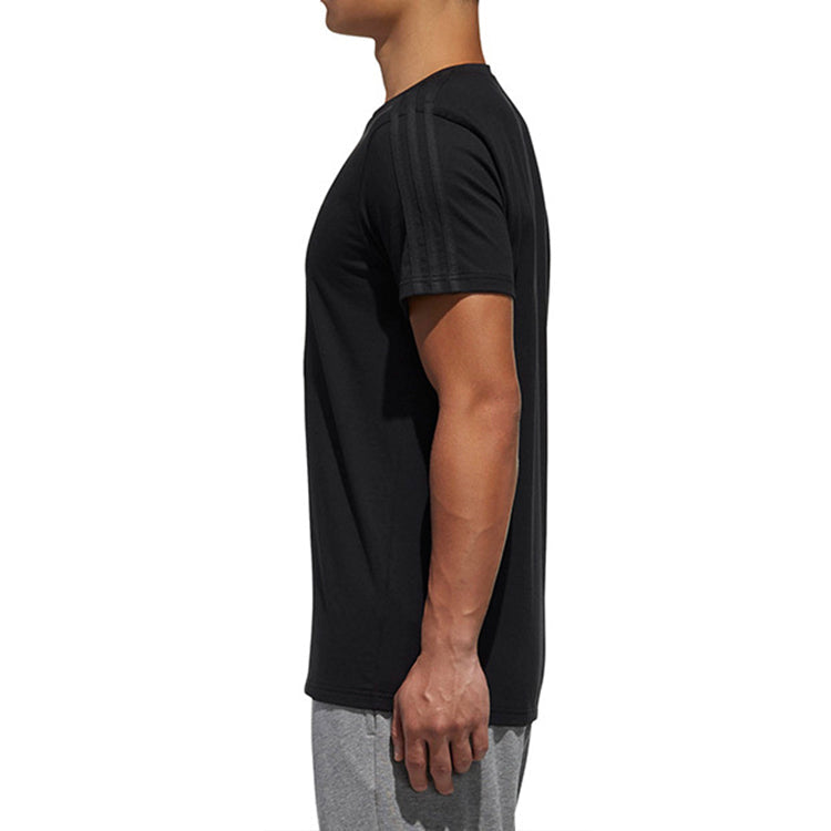 adidas neo M Fv Trvl T 1 Sports Printing Pattern Short Sleeve Round Neck Black DU2416