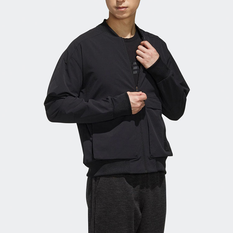 Men's adidas Pocket Zipper Sports Black Jacket EH3750