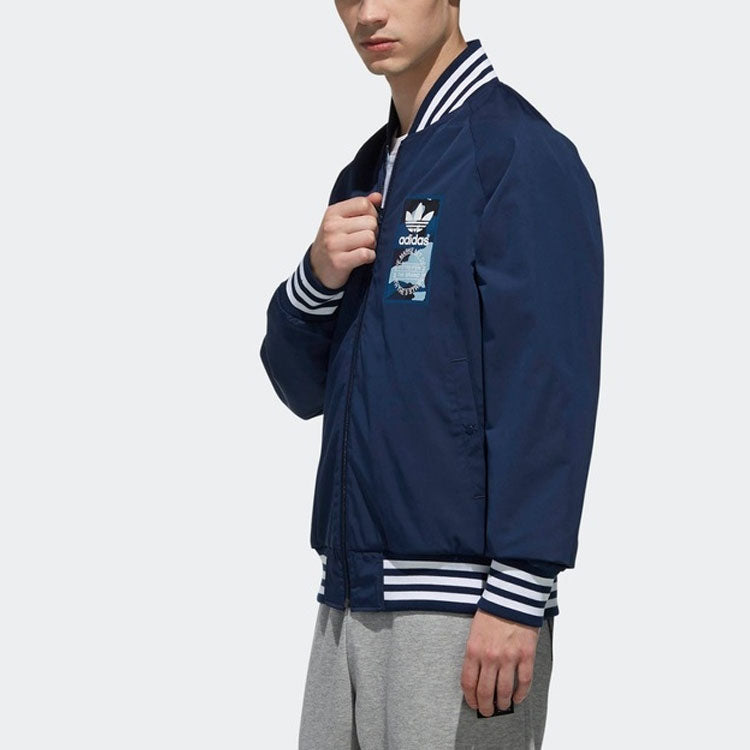 adidas originals REV Jacket Logo Printing Sports Blue DX4220