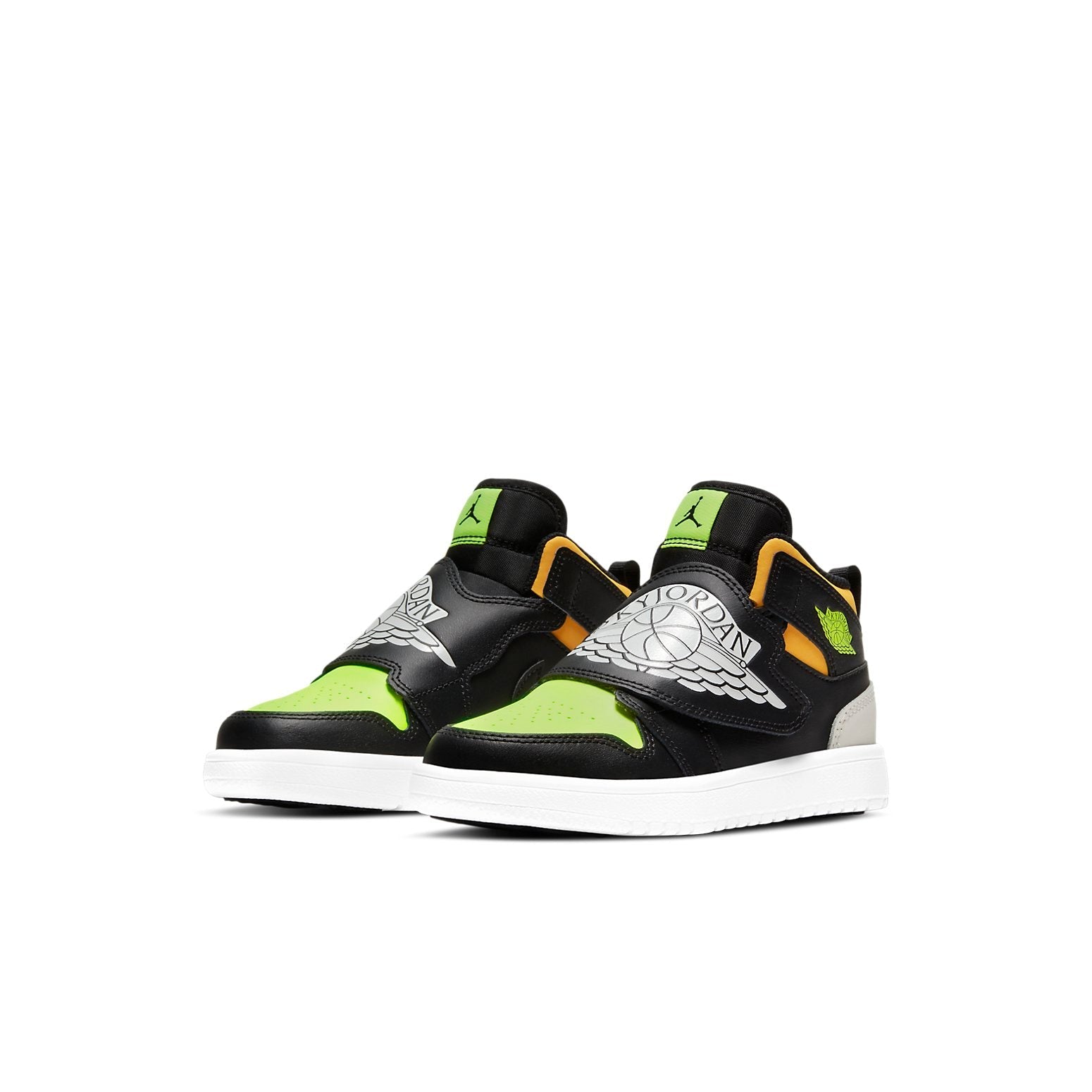 (PS) Air Jordan 1 Sky logo 'Black Green Orange' BQ7197-071