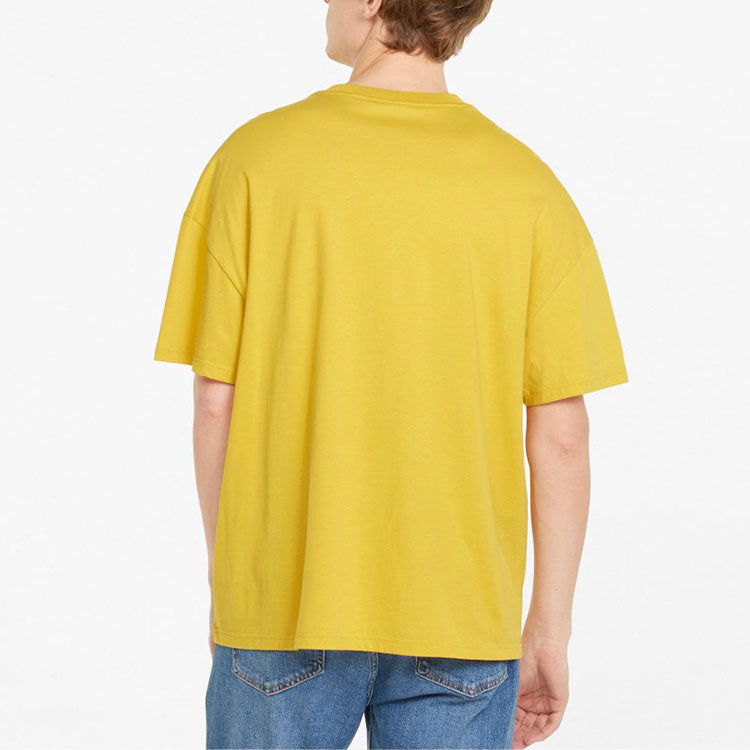 PUMA Logo Zip Pocket Tee 'Yellow' 535418-31