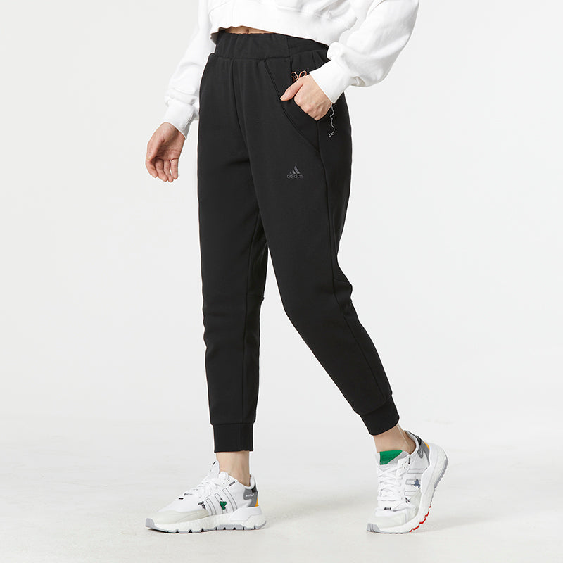 (WMNS) adidas Knit Pants 'Black' HZ3001