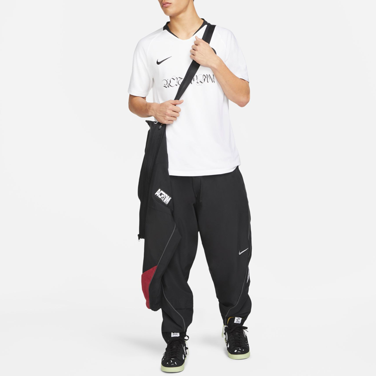 Men's Nike x ACRONYM Crossover Logo Printing Sports Pants/Trousers/Joggers Asia Edition Black CZ4672-010