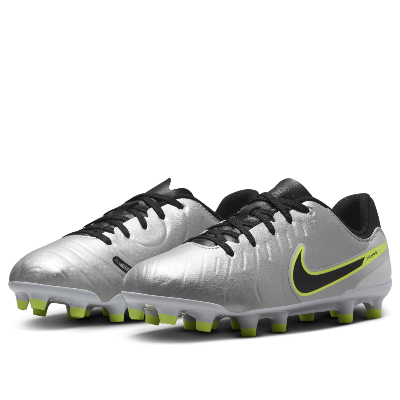 (GS) Nike JR. Tiempo Legend 10 Academy MG 'Metallic Silver Black Volt' DV4348-001