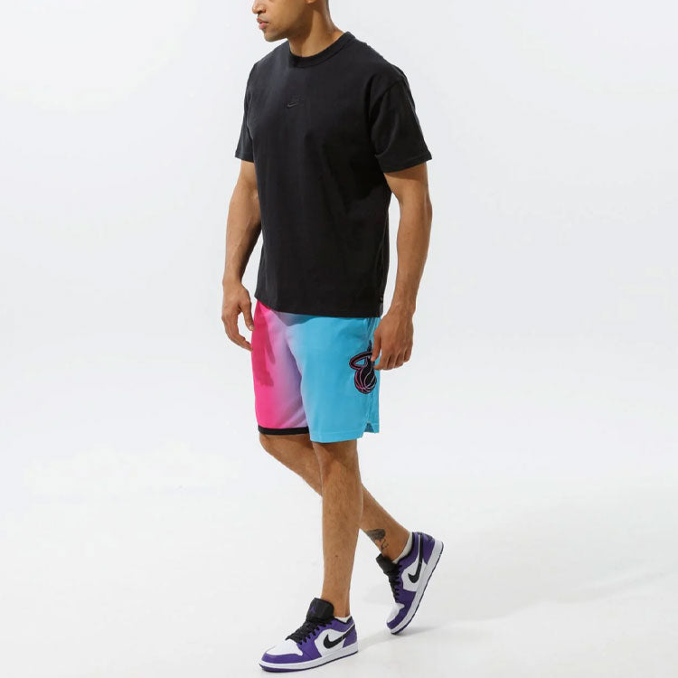 Nike NBA Swingman Shorts City Edition Miami Heat Colorblock Sports Basketball Purple Red Purplered CN1978-686
