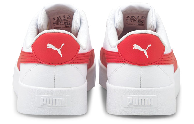 (WMNS) PUMA Skye Clean Casual Board Shoes White/Red 380147-03