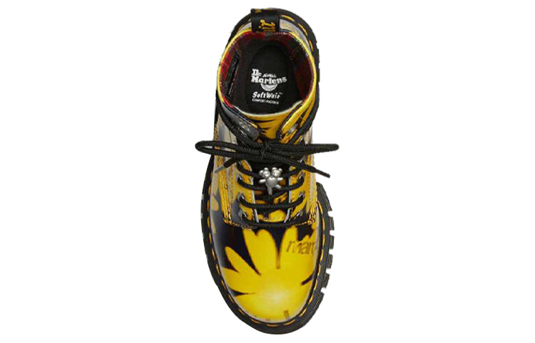 (WMNS) Dr. Martens Audrick x Heaven By Marc Jacobs Daisy Platform Boots 'Black Yellow' 27513032