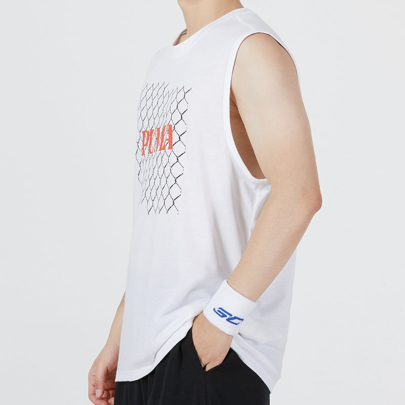 PUMA Don't Flinch Basketball Tank 'White Red' 532129-09