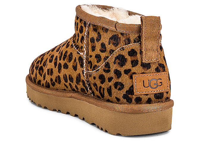 (WMNS) UGG Classic Ultra Mini Leopard Snow Boots 'Leopard' 1117533-NAT